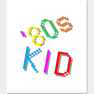 '80s Kid. Colorful Retro Design. (White Background) Posters and Art